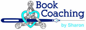 Book Coaching by Sharon Logo: Ink pen and celtic knot heart